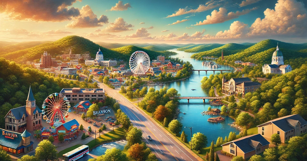 A scenic view of Branson, MO