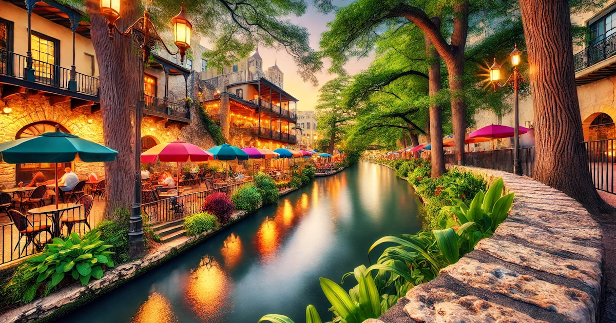 Scenic view of the San Antonio River Walk